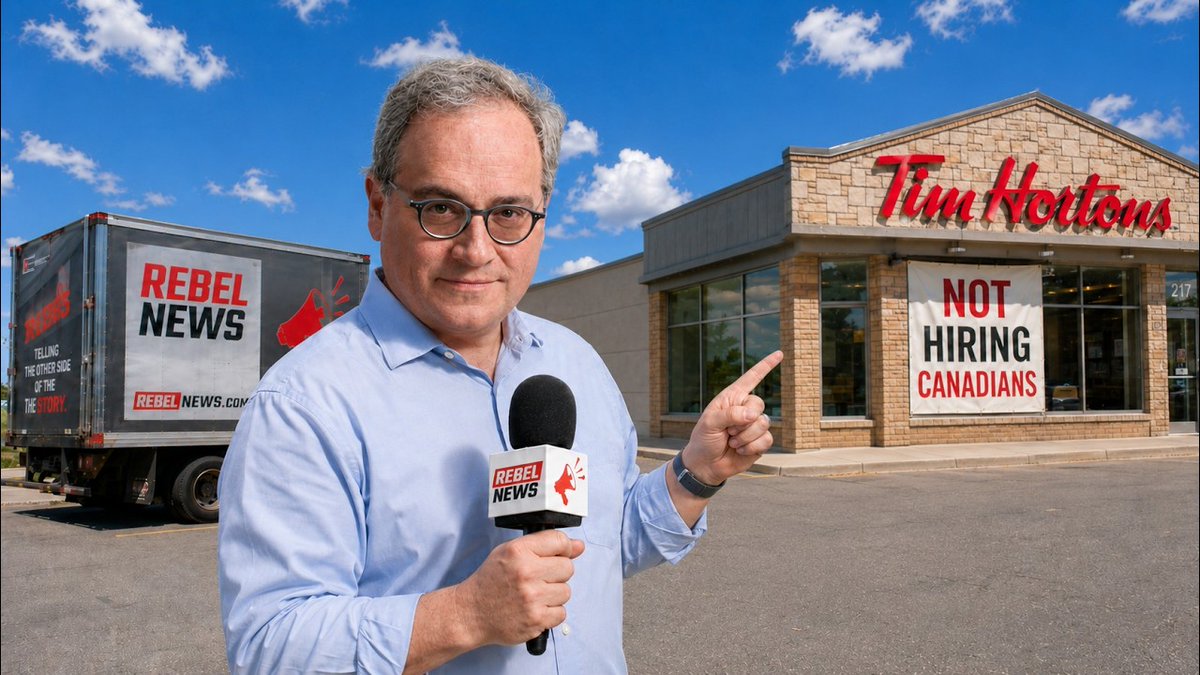 93 Tim Hortons locations are still hiring foreign workers right now! Tim Hortons lied to you. A couple of days ago, every regime media outlet in the country ran the same cheerful story: Tim Hortons, long notorious for importing cheap foreign labour, was turning over a new leaf. They were going to hire 10,000 “locals.” What a turnaround. What a company. Pass the double-double! I didn't buy it. So I went to the government's own temporary foreign worker website and did a quick search. I was shocked to find 93 Tim Hortons locations are actively advertising for temporary foreign workers. Literally at the same time their spin doctors are claiming they’re hiring Canadians. So I printed out the job postings, fired up our billboard truck, and headed to one of the foreign-staffed Tim Hortons to ask for the manager. The Tim Hortons I went to was offering $36 an hour for a restaurant manager. Their government of Canada job listing claimed that no Canadian would do the job. The Tim Hortons executive in the store told me he'd “never seen” the foreign worker ads before. Really? They're on the government TFW website. Anyone can look them up. I showed it to him live, on camera. He should tell that to the father I met outside, whose 21-year-old son can't find work. I spent nearly an hour out front talking to passersby. Not one person — not a single one — said Tim Hortons should keep hiring foreign workers over Canadians. And many of the people I spoke with were immigrants themselves. It's only Tim Hortons that disagrees. (Tim Hortons, by the way, is not even a Canadian company anymore. It's owned by a Brazilian hedge fund called 3G Capital.) Tim Hortons is lying about quitting cheap foreign labour. So we're going to drive that truck to the other locations still hiring foreign workers. It’s bad enough that they’re hiring foreigners instead of locals. It’s worse that they’re lying about it! I've been doing this long enough to know that corporations only change behaviour when they feel it in the till. REPORT by Ezra Levant 🍁🚛: