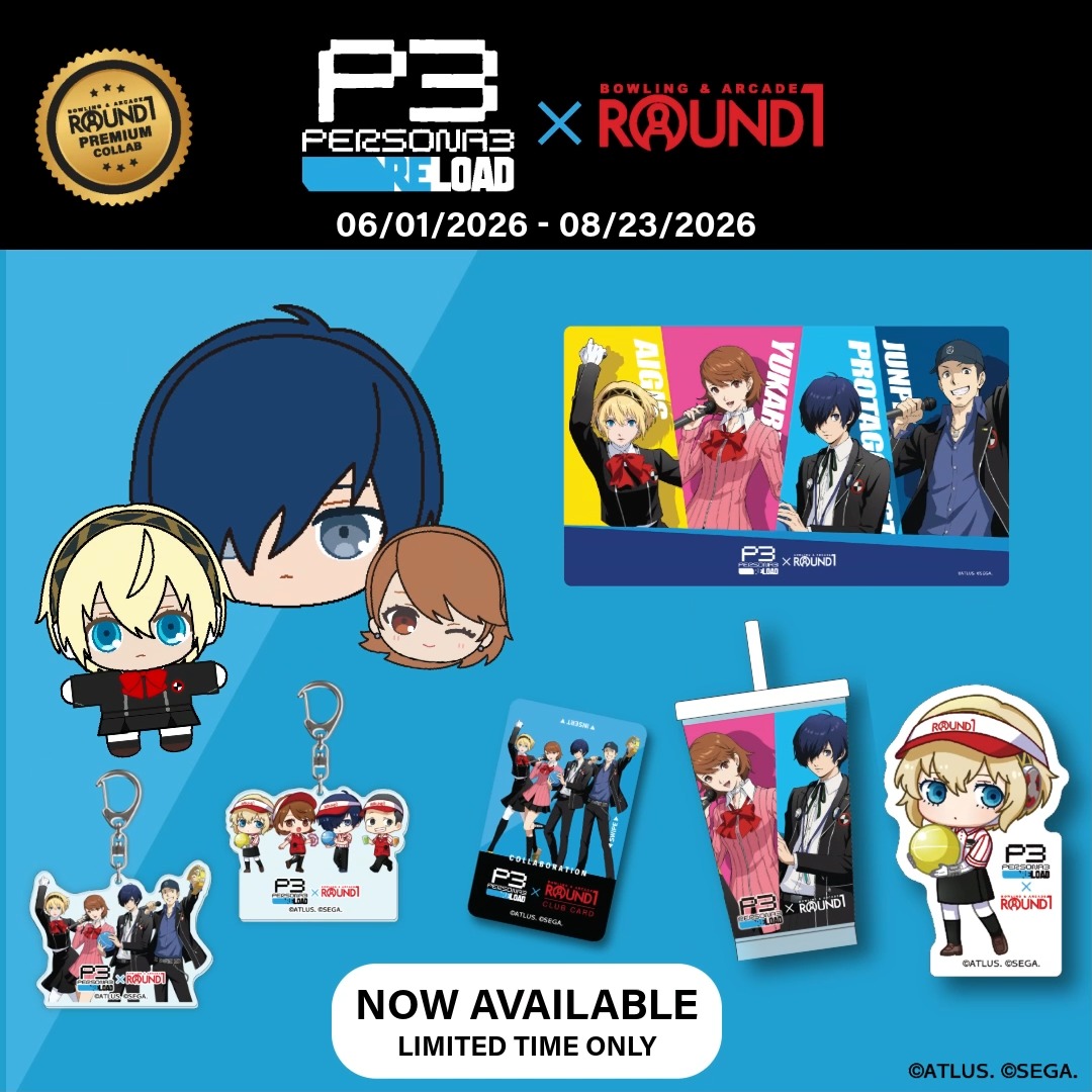 Your Dark Hour adventure starts now! 🌠 Experience Persona 3 Reload like never before at Round1 and collect limited time items including game cards, crane items, mystery coasters, and more! And don't forget to top off your journey with a refreshing specialty beverage! Click for more details! #Round1USA #round1 #arcade #bowling #P3R