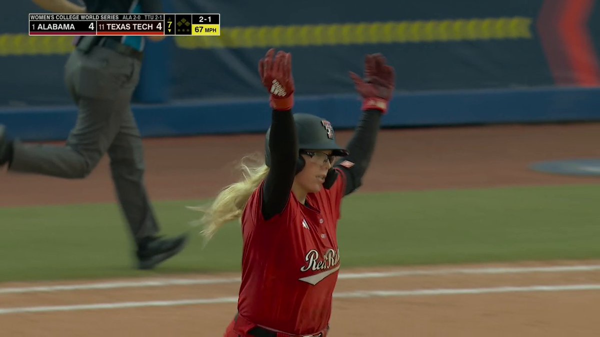 MIA WILLAMS MOON SHOT HR TO FORCE A WINNER TAKE ALL IN OKC 🔥 Texas Tech and Alabama will face off once again on ESPN and the ESPN App 🍿