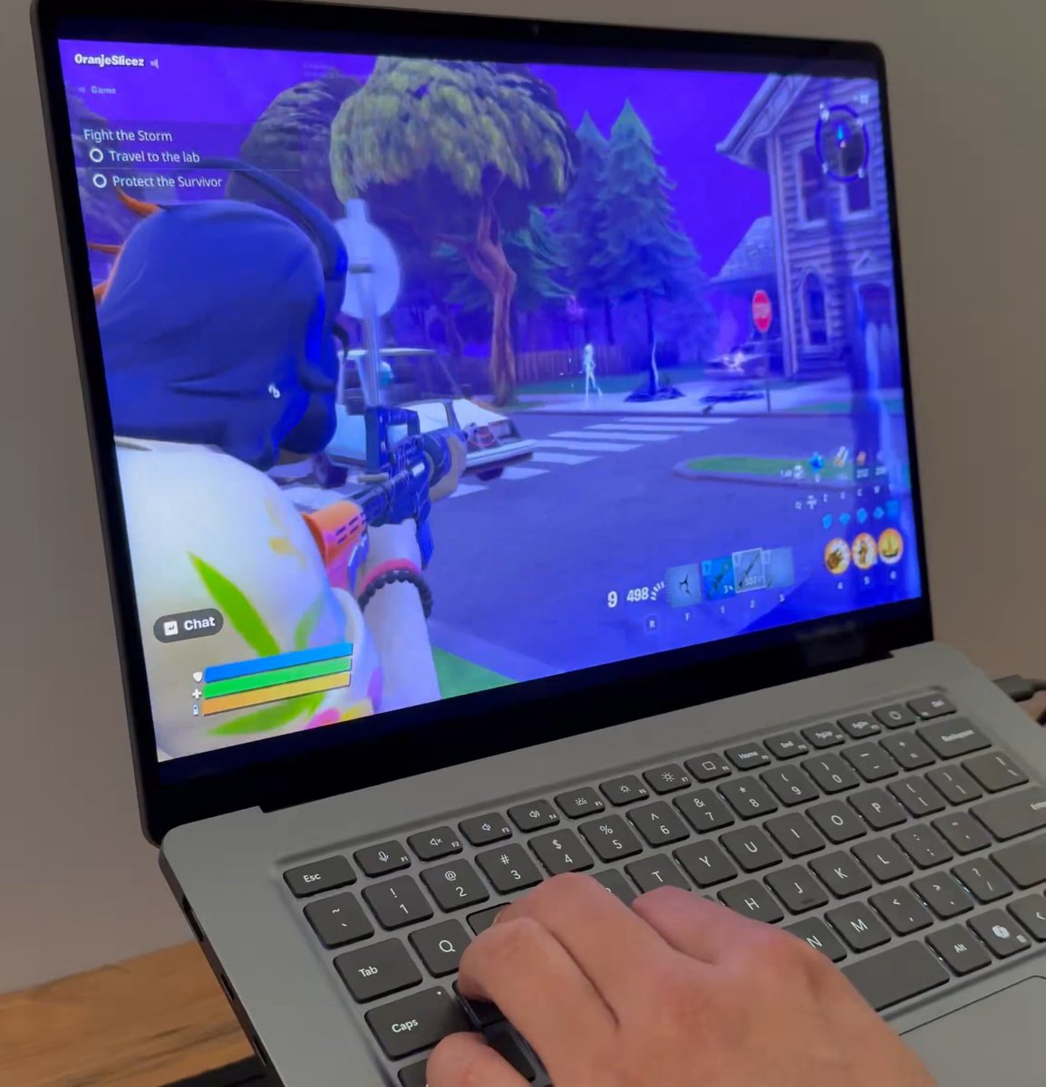 Playing Fortnite on the Surface Laptop Ultra with an RTX Spark!