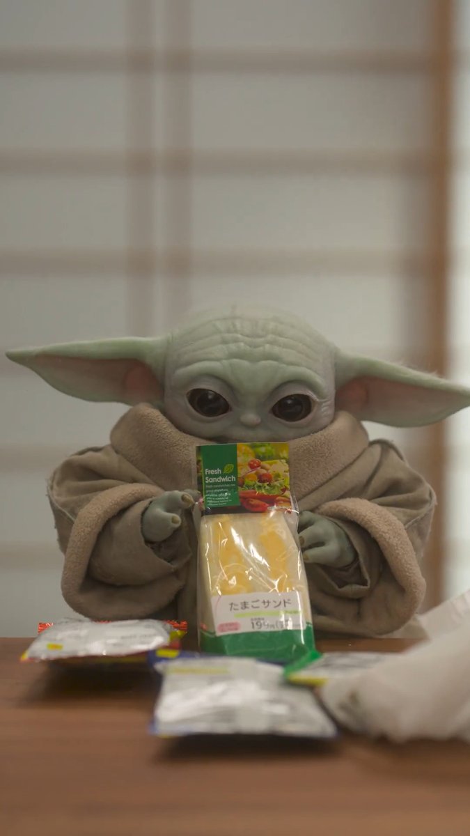 🥪人気のたまごサンドは、お菓子よりも気になる❓ 🥚グローグーと日本のごはん〖たまごサンド〗 『#スターウォーズ／#マンダロリアンアンドグローグー』大ヒット上映中