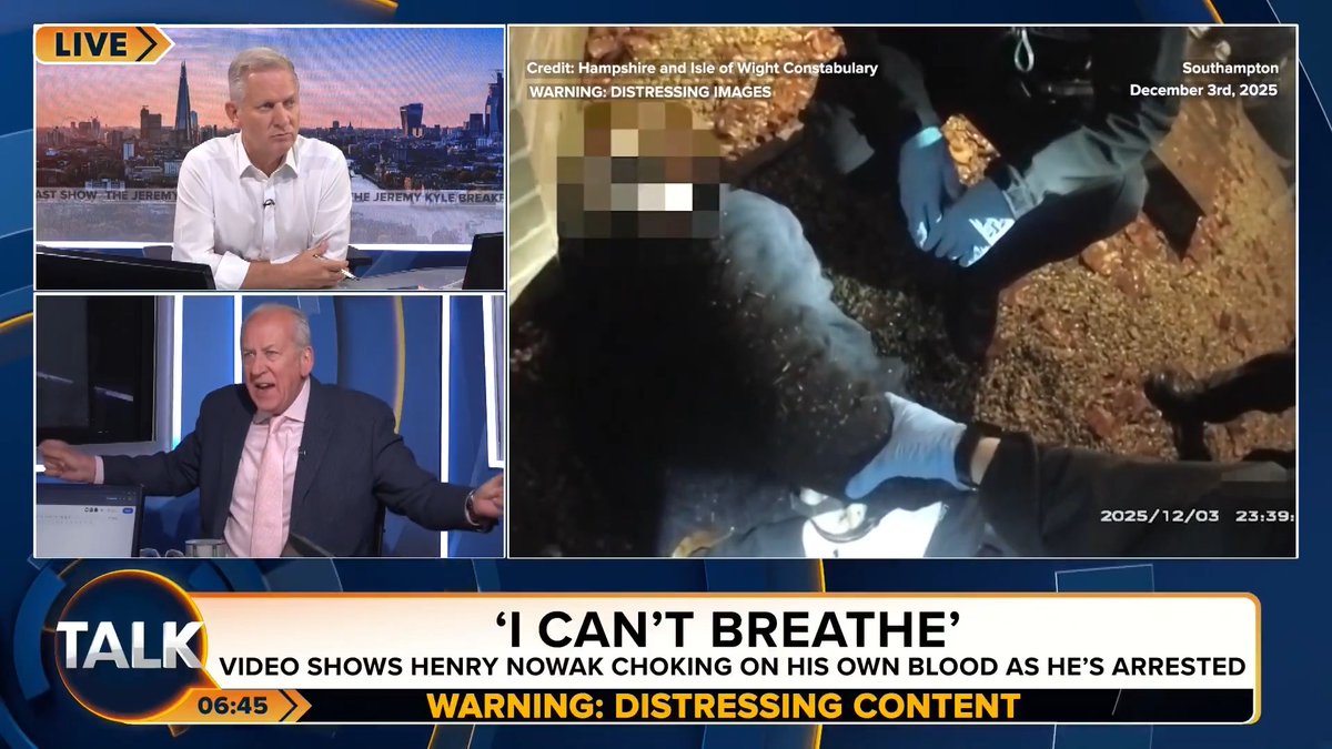 🚨🚨'Get rid of HIM!' Peter Bleksley calls for the Hampshire &amp; Isle of Wight Constabulary to sack officers who attended the murder of Henry Nowak after viewing BODYCAM footage of Henry Nowak's ARREST. Peter Bleksley | Jeremy Kyle