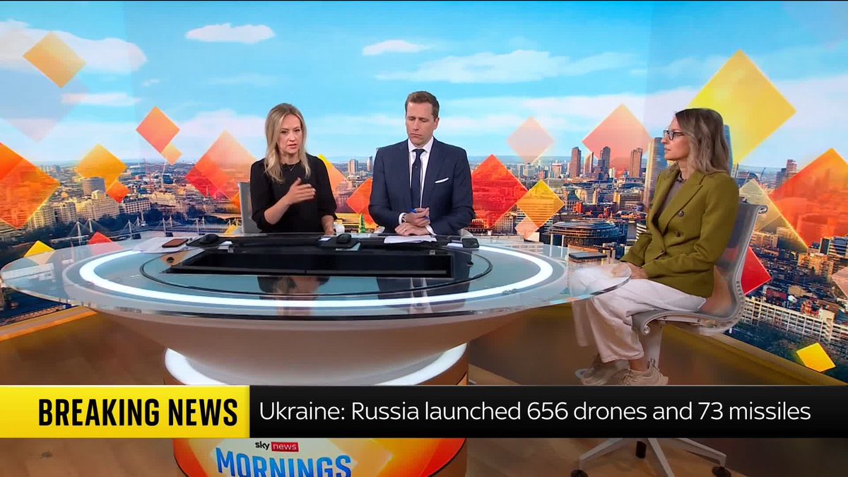 Sky's security and defence editor Deborah Haynes tells Mornings, Russia's latest bombardment on Ukraine could be down to Putin being on the back foot as Russian troops face pressure on the battlefield ⬇️