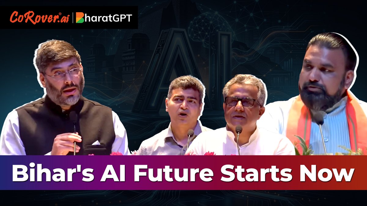 Bihar is taking important steps toward building an AI-driven future. The Bihar Ai Summit brought together government leaders, policymakers, industry representatives, academia, and technology experts to discuss how Artificial Intelligence can accelerate innovation, improve public service delivery, and create new opportunities across sectors. The presence of Hon'ble Chief Minister Shri Samrat Choudhary Ji, Hon'ble Deputy Chief Minister Shri Bijendra Prasad Yadav Ji, Hon'ble IT Minister Shri Nitish Mishra Ji, IT Secretary Shri Abhay Kumar Singh Ji, Hon'ble DGP Mr Vinay Kumar ji, IPS and other distinguished participants reflects Bihar's commitment to leveraging technology for economic growth and digital transformation. As AI adoption expands across governance, healthcare, education, agriculture, banking, and enterprise, the focus must remain on building practical, accessible, and impactful applications that address real-world challenges. At CoRover | BharatGPT, we believe the next phase of AI will be driven by multilingual, inclusive, and population-scale innovation built on local knowledge, local languages, and local expertise. Bihar's young talent base, academic institutions, and growing technology ecosystem create a strong foundation for this journey. Sharing highlights from the Bihar AI Summit, I spoke about the opportunity to build AI in Indian languages, enable innovation beyond major technology hubs, and create technologies that can serve both India and the world. India's AI growth story will be strengthened when more states, institutions, entrepreneurs, and innovators contribute to building solutions for India and the world. Full video: #AI #SovereignAI #BharatGPT #IndiaAI #AgenticAI #AIInnovation #ResponsibleAI #DigitalTransformation