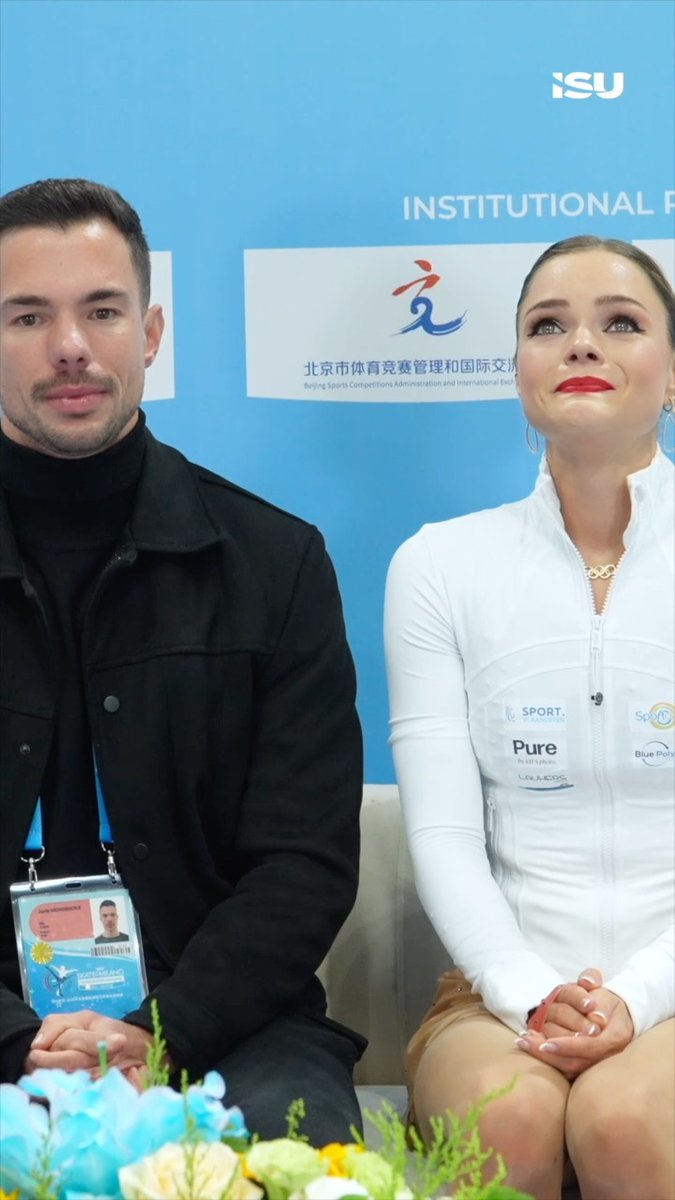 A moment to look back 🥹✨ Loena Hendrickx’s reaction after securing an Olympic spot at the #SkateToMilano Olympic Qualifier in Beijing 2025 🇧🇪⛸️ #FigureSkating