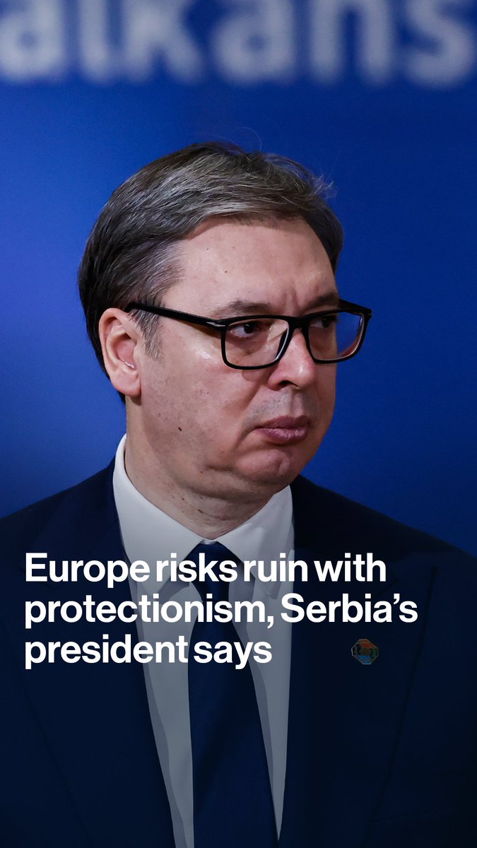 Europe is sleepwalking into economic ruin because of complacency and poor productivity, Serbian President Aleksandar Vucic says as he turns his country into a key gateway for China