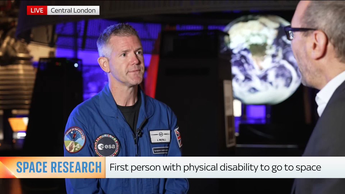 Science correspondent Thomas Moore speaks to British ex-Paralympian John McFall, who will become the first person with a physical disability to travel into space. John explains how his prosthetics will be adapted to deal with the environment ⬇️