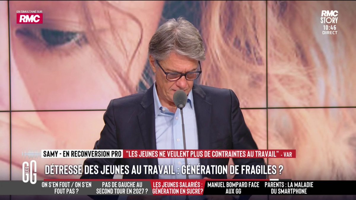 🔴 Un salarié sur deux en détresse psychologique: génération de fragiles? 📞 Samy en est sûr: "C’est une génération qui veut tout, tout de suite. Moi, quand j’ai demandé ma première voiture, je suis allé bosser pendant deux semaines pour me la payer." #GGRMC
