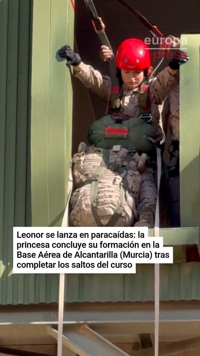 🪂 Leonor se lanza en paracaídas: la Princesa concluye su formación en la Base Aérea de Alcantarilla (Murcia) tras completar los saltos del curso de paracaidismo