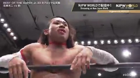 🏆BEST OF THE SUPER Jr.33🪽後楽園大会‼️ Bブロック公式戦‼️ 恋焦がれた石森目がけ豹が一直線🐆💥 秒殺で勝ち点をもぎ取れるか⁉️ 🆚 石森太二 × 豹🐆HYO 「NJPW WORLD」で配信中📡 視聴＆登録⏩「NJPW WORLD」で検索 #njpwworld #BOSJ33