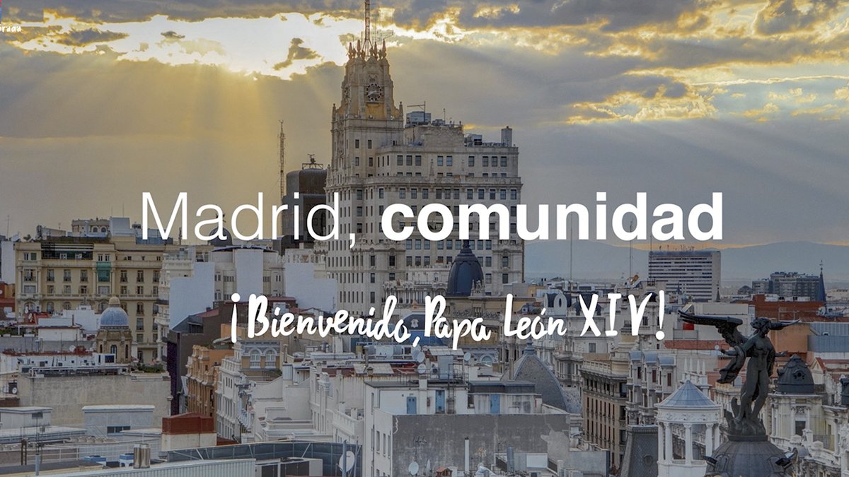 🔴 Madrid, comunidad. 🇻🇦 ¡Bienvenido, Papa León XIV! #ElPapaEnMadrid 📲