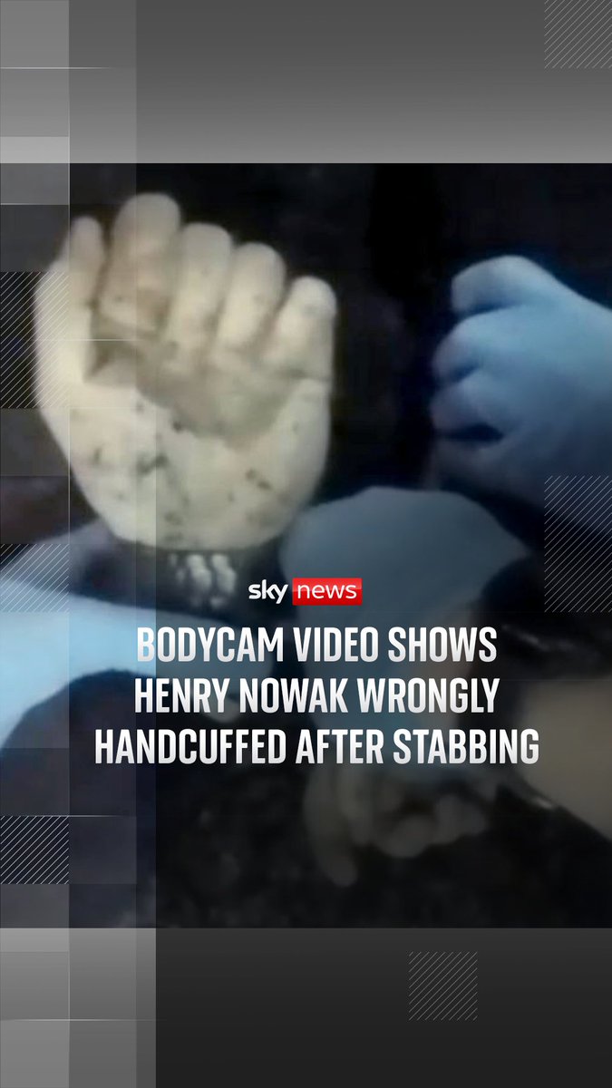 'You've been stabbed? Don't think you have mate'. Police bodycam footage captured the moment police wrongly handcuffed 18-year-old Henry Nowak after he was stabbed by Vickrum Digwa. 🔗Latest:
