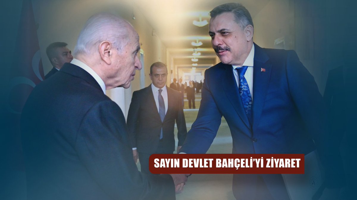 Adalet Bakanımız Sayın Akın Gürlek ile birlikte Milliyetçi Hareket Partisi Genel Başkanı Sayın Devlet Bahçeli’yi ziyaret ettik. Milli meselelerde sergilediği ferasetli duruşu ve ülkemizin yüksek menfaatlerini önceleyen yaklaşımıyla Türkiye'ye önemli katkılar sunan Sayın Bahçeli’ye nazik kabulleri için teşekkür ediyorum.