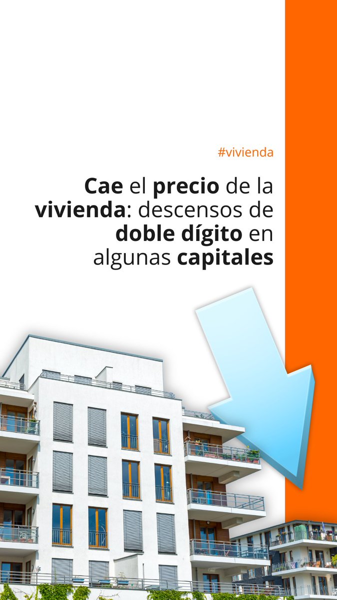 🏘️📉 El precio de la vivienda empieza a caer en la mitad de España con descensos de doble dígito en algunas capitales 🔗 Todos los detalles en el siguiente enlace: