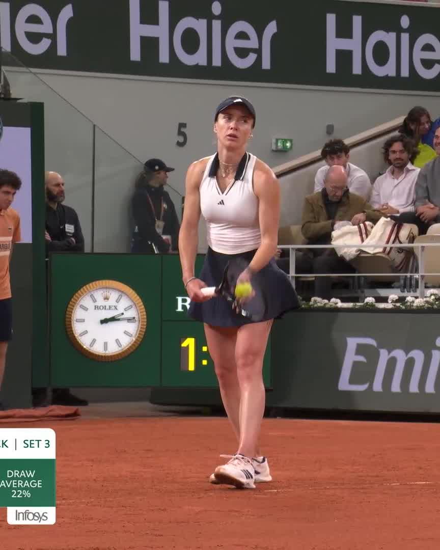 Kostyuk with the great defensive skills but Svitolina with the perfect finish at the net 🤌 #RolandGarros