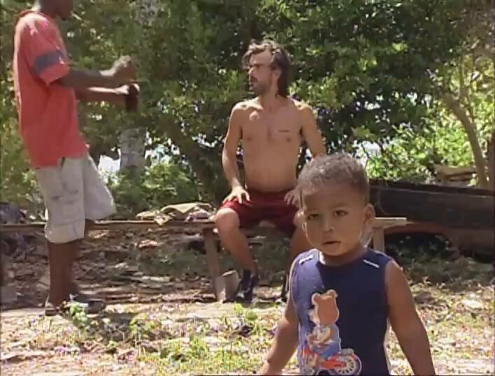 Shane in a moment of pure bliss after having his first cigarette in 15 days #Survivor #SurvivorExileIsland