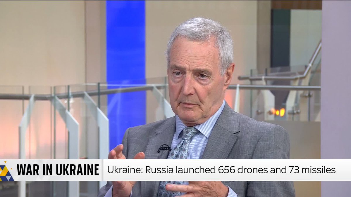 Vladimir Putin is "getting worried" about his "weakening" position in Ukraine, says Sky's military analyst Michael Clarke. It's after at least 18 people were killed when Russia hit several Ukrainian cities in drone and missile strikes overnight. Latest: