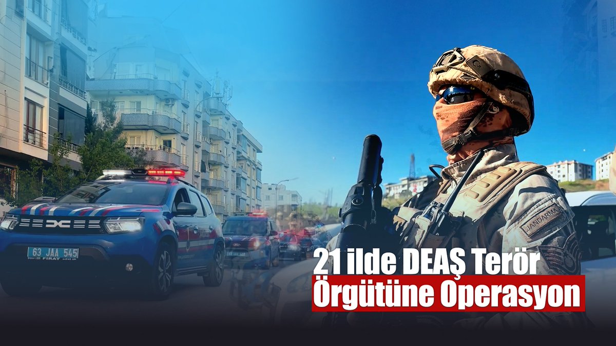 21 ilde DEAŞ Terör Örgütüne yönelik Jandarmamız tarafından düzenlenen operasyonlarda 70 şüpheli yakalandı. Jandarma Genel Komutanlığı TEM Daire Başkanlığı ile Cumhuriyet Başsavcılıkları koordinesinde, İl Jandarma Komutanlıklarınca düzenlenen operasyonlarda yakalanan şüphelilerin; -DEAŞ Terör örgütüne üye oldukları, -Terör örgütüyle iltisaklı kişiler ve sözde yardım kuruluşları vasıtasıyla örgüte finans sağladıkları, -Sosyal medya hesapları üzerinden DEAŞ terör örgütünün propagandasını yaptıkları tespit edildi. Savcılıklarımızca bu şahıslar hakkında soruşturma başlatıldı. Güvenlik güçlerimiz ile birlikte DEAŞ terör örgütünün faaliyet ve finans yapılanmalarına karşı operasyonlarımızı kararlılıkla sürdürüyoruz. Kahraman Jandarmamızı, Daire Başkanlığımızı, Cumhuriyet Başsavcılıklarımızı ve emeği geçenleri tebrik ediyoruz.