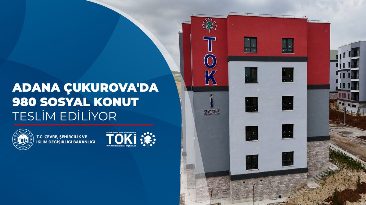 🏘️ Adana Çukurova Söğütlü Mahallesi 2. Etap'ta 9️⃣8️⃣0️⃣ sosyal konut inşa ettik. 🗓️ 1️⃣8️⃣ Mayıs - 3️⃣0️⃣ Haziran 2️⃣0️⃣2️⃣6️⃣ tarihleri arasında hak sahiplerine teslim ediliyor. 🍀 Dinlenme, spor, oyun ve yeşil alanları barındıran bu projeyle vatandaşlarımız yeni bir yaşam alanına kavuştu. 📌 Teslim programı için👇