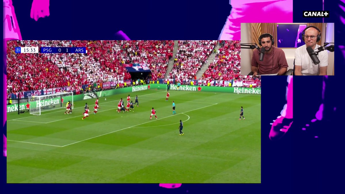 L'analyse complète de Tony Chapron sur la double main non sifflée de Bukayo Saka face au PSG 🖐️ Avec le recul, y avait-il pénalty selon vous ? 🤔