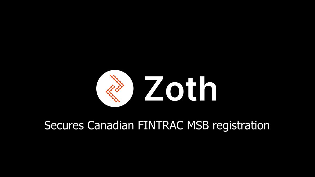 Zoth secured FINTRAC MSB registration in Canada, strengthening our North American payment infrastructure and connecting it to high growth corridors across the Global South. Regulated infrastructure is what lets us move money at scale, across emerging markets and more partners, and every license we secure brings us closer to seamless, compliant settlement worldwide.