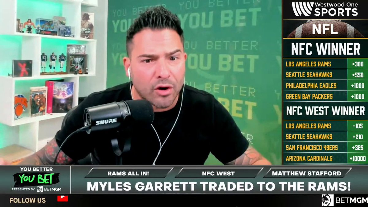 The Los Angeles Rams are not “all in.” They swung an aggressive trade, yes. They are the rightful Super Bowl favorites, yes. Myles Garrett is awesome, yes. But you can’t say all in when they took a QB of the future at 13th overall: