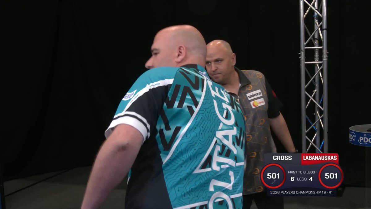 CROSS SURVIVES! Rob Cross battles hard to get over the line in his round one contest, as Voltage beats Darius Labanauskas 6-4! 📺 #PC19