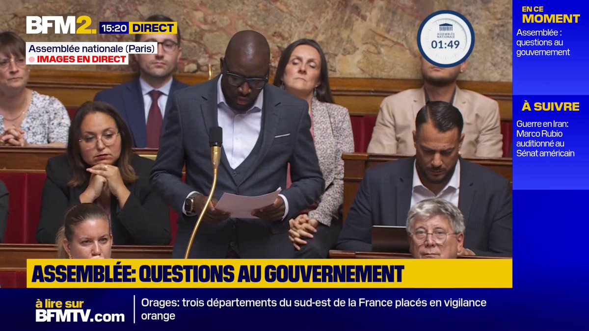 Violences après la victoire du PSG : "À chaque fois que les jeunes des quartiers populaires investissent l'espace public, la même mécanique se disperse : on quadrille, on disperse et on charge", dénonce le député LFI de Seine-Saint-Denis Aly Diouara