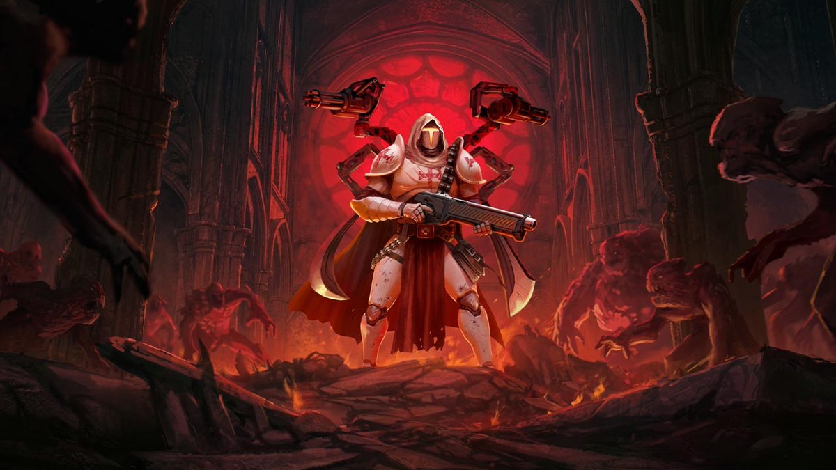 Blast your way through Hell in Arms of God, the imminent bullet heaven roguelite auto-shooter that's clearly been inspired by Doom. Check out the Early Access launch trailer as a metal soundtrack scores your violent combat as you seek to deliver Heavenly justice in the depths of Hell.