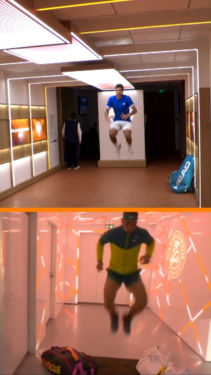 🇪🇸 De 𝐑𝐀𝐅𝐀 a 𝑹𝒂𝒇𝒂. 🥹 Admítelo: también te acordaste de ÉL durante el momento de la entrada de Jódar a la Philippe Chatrier #RolandGarros