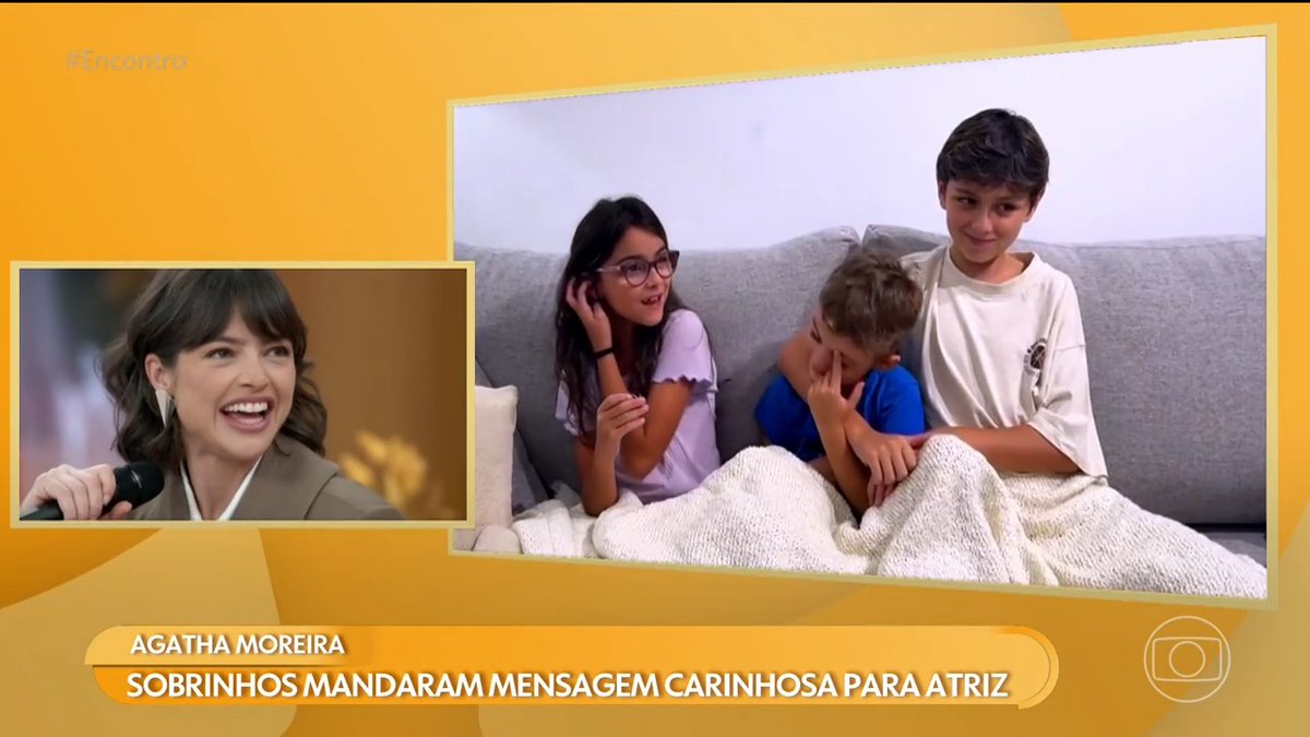 Que fofura o recado que a Agatha Moreira recebeu dos filhos do cunhado, Felipe Simas