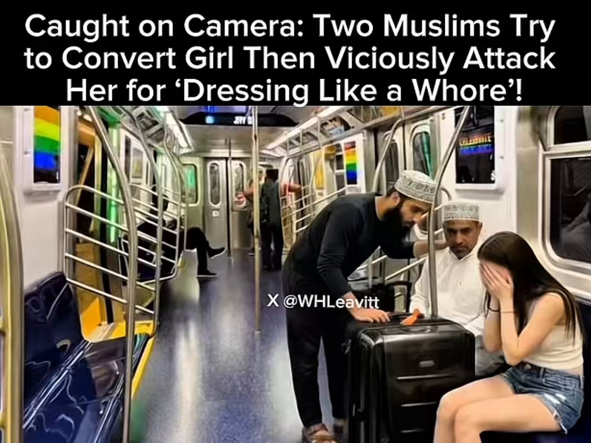 Two Muslim preachers tried to convert a girl to ‘Peaceful Islam’ on the subway using broken English. She refused, so the young one got agitated and accused her of dressing like a whore, exposing her body to dangerous men. Deport these radical Islamists? A. Yes B. No