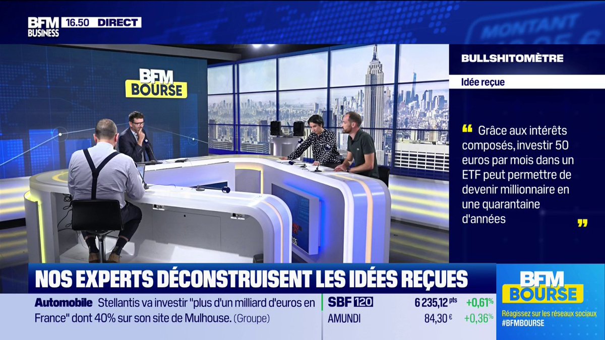 Etre millionnaire en 40 ans avec des ETF : réaliste ? 🧐💰 C'est le bullshitomètre de BFM Bourse ! Aujourd'hui Anthony Petitpas déconstruit l'idée selon laquelle investir 50€ par mois peut permettre de devenir millionnaire en 40 ans