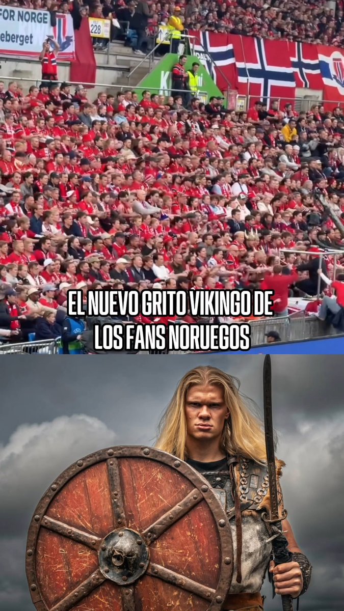 ¡LOS MÁS VIKINGOS!😎 🇳🇴 La afición noruega ya está listos para el Mundial. (vía henkebabe/haaland)