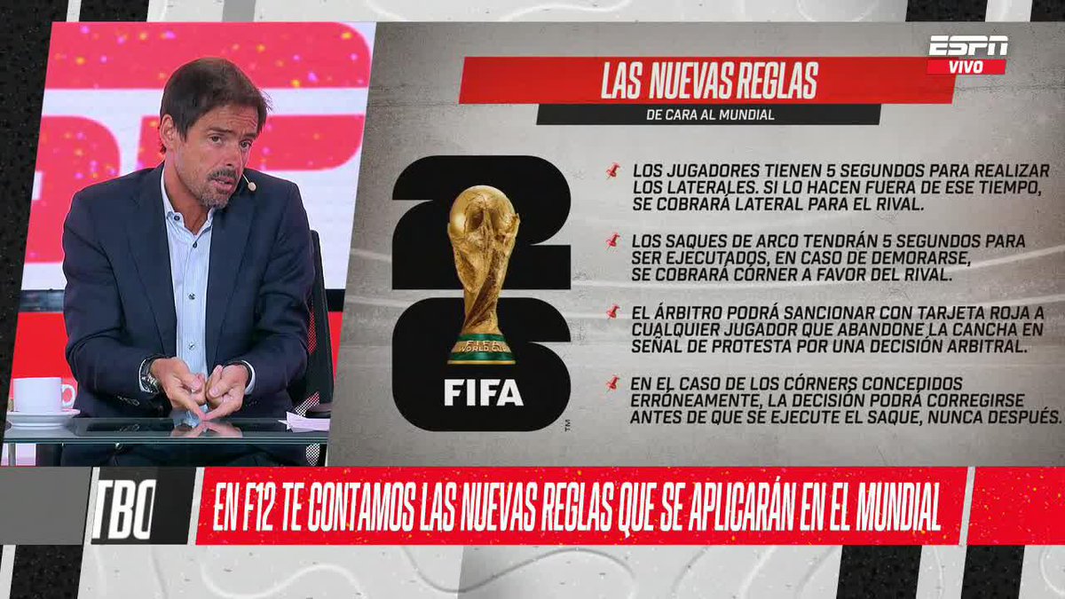 📏 LAS NUEVAS REGLAS Un repaso de las legislaciones que se aplicarán durante el Mundial. ▶️ Mirá #ESPNF12 en el Plan Premium de #DisneyPlus