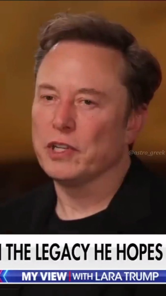 Lara Trump asked Elon what he wants his legacy to be one day. His answer: “That I was useful in the furtherance of civilization. That I helped move civilization forward and better understand the universe.”