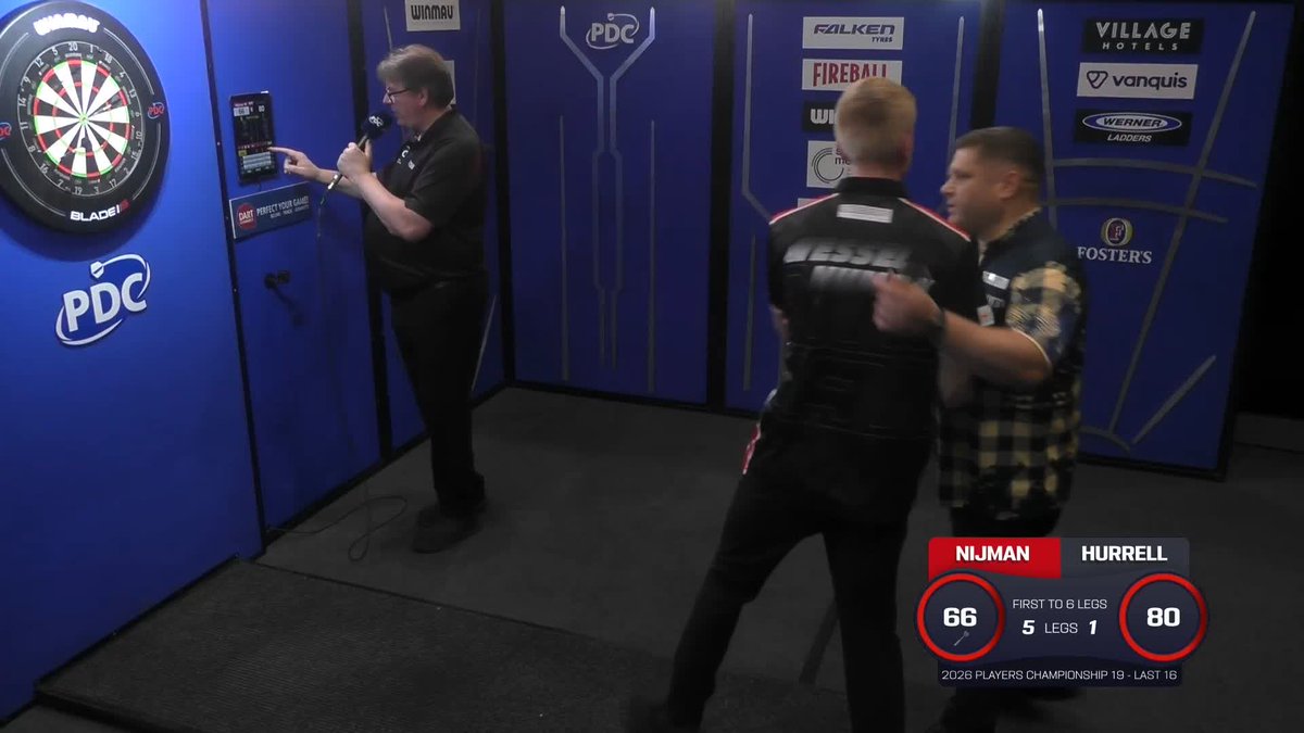 NIJMAN WITH A BRUTAL DISPLAY! 🤯 Wessel Nijman averages upwards of 104 on his way to book his place in the quarter-final, as he beats James Hurrell 6-1! 📺 #PC19