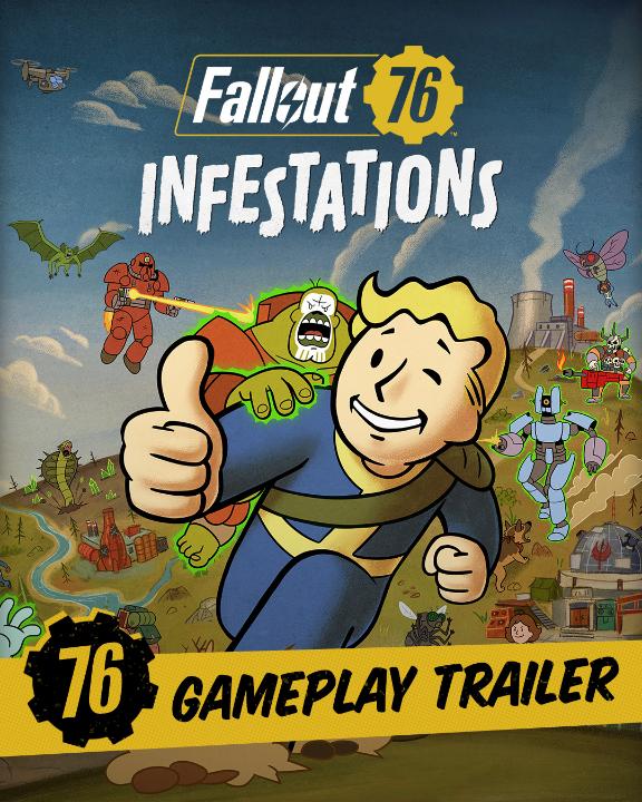 Infestations, #Fallout76's latest update, is now live and we're making the map ✨sizzle✨ Gear up, grab your friends, and clear out infestations throughout Appalachia!