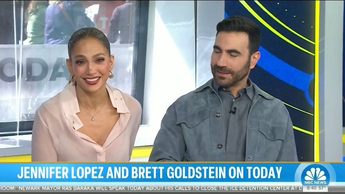 Jennifer Lopez's flirtation with Brett Goldstein is just movie magic and nothing more ... at least that's what she told Savannah Guthrie. ๐ Credit: NBC
