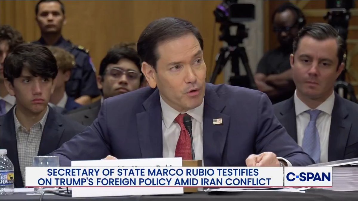 .Senator Jacky Rosen: "I was shocked to see that you were at a party with President Trump in Miami instead of accompanying Vice President Vance to Pakistan." Secretary Rubio: "I know your staff wrote up this cute statement for your TikTok video, but it's not true."