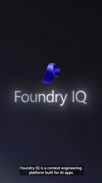 Stop building RAG pipelines from scratch. Foundry IQ is the agent-native knowledge layer behind your Foundry agents. Every source in one knowledge base - Work IQ, Fabric IQ, and now Web IQ. Serverless grounding, zero friction. Available today.