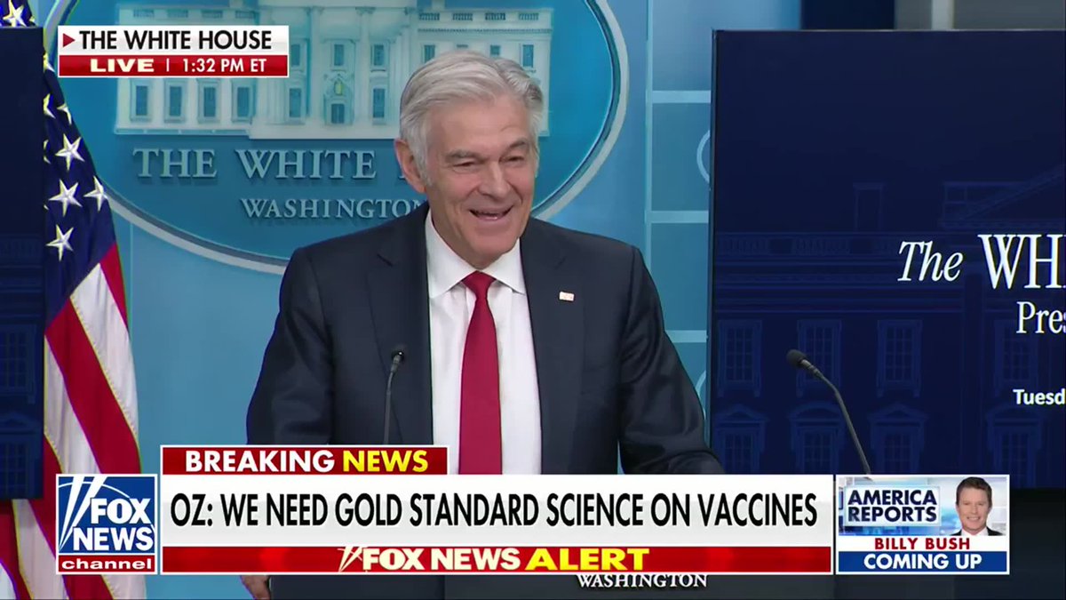 NOW: CMS Administrator Dr. Oz gives his review of every other administration official who has filled in behind the podium while Karoline Leavitt is on maternity leave: "I think Scott Bessent's dry humor is fabulous. Marco is just an earnestly funny person.” “I think JD was spectacular, he's just very on his game, understands the issues, and he understands the American people, which I appreciated his presentation so much."