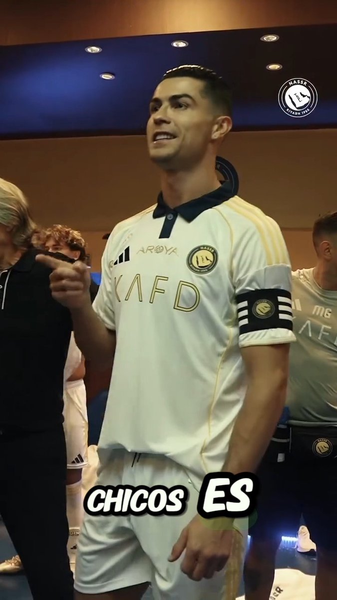Este fue el discurso que les dio Cristiano Ronaldo a sus compañeros en el último juego para conquistar la Liga Saudí.🤩⚽️ (Vía @alnassr/IG)