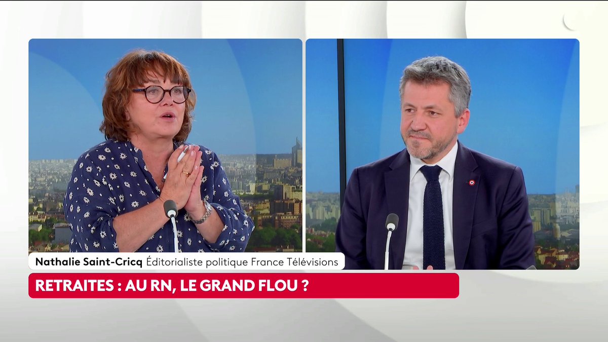 🔴 🗣️ Retraites : au RN, le grand flou ? "Je m'en tiens au projet de mon parti [...] c'est-à-dire un âge légal de 62 ans, une durée de cotisations de 42 ans", affirme le député RN des Bouches-du-Rhône Franck Allisio. #ToutEstPolitique #Canal16