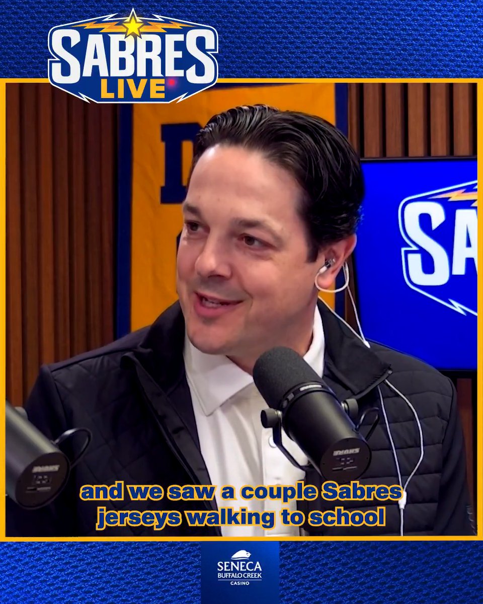 Danny Briere is back in town and has noticed the change in vibes... "There's a bunch of kids walking to school and we saw a couple Sabres jerseys" Watch Danny's full chat from today's Sabres Live ➡️