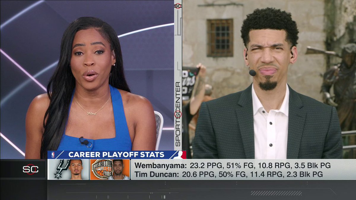 .Keiana Martin and Danny Green compare Spurs legend Tim Duncan and young star Victor Wembanyama ⭐️