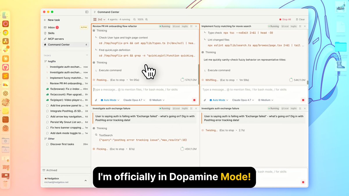 Using PostHog Code ๐ช๐ด that easy. Get ready for dopamine mode.