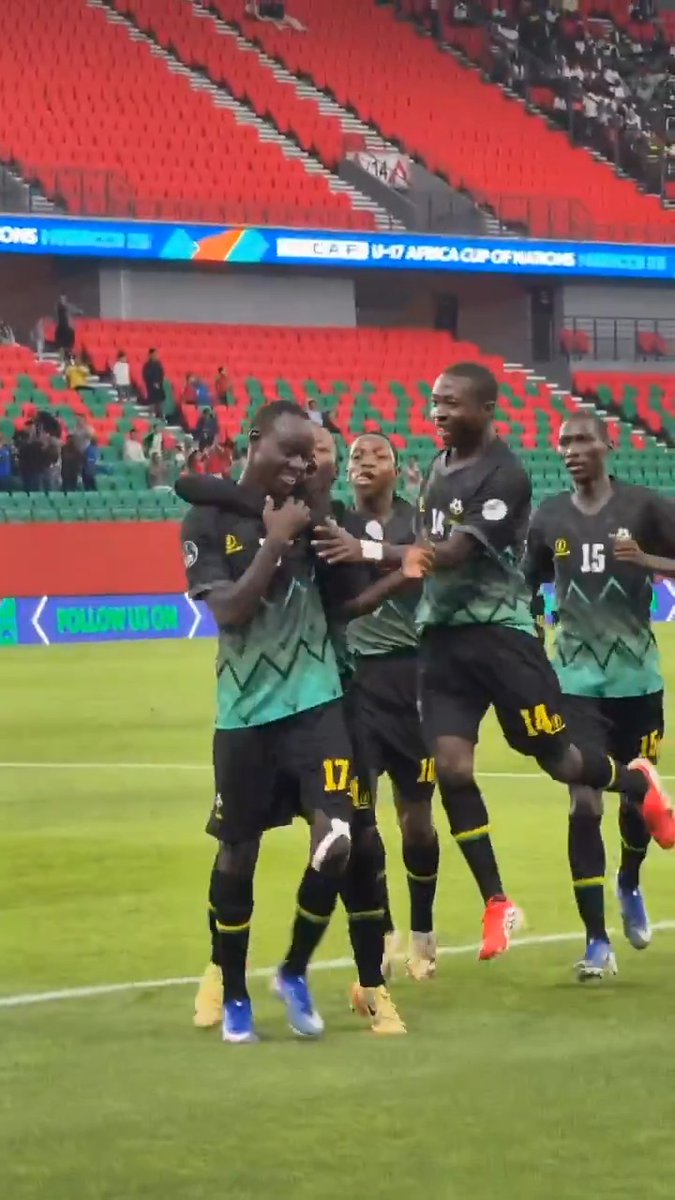 Hamis Mihambo knew what it means like to score in the final. Tanzania are in the lead! 🇹🇿 #TotalEnergiesAFCONU17