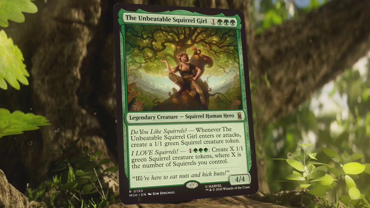 Squirrels! That’s it, that’s the whole thing. #MTGxMarvel VO by: Marie Westrook, Jack Dennis