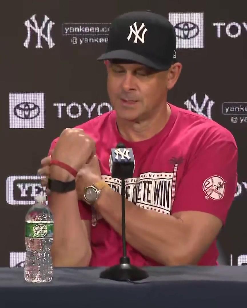 Aaron Judge is out of the lineup today due to shoulder soreness He had imaging last night and the Yankees are hopeful that it is a "day-to-day" situation